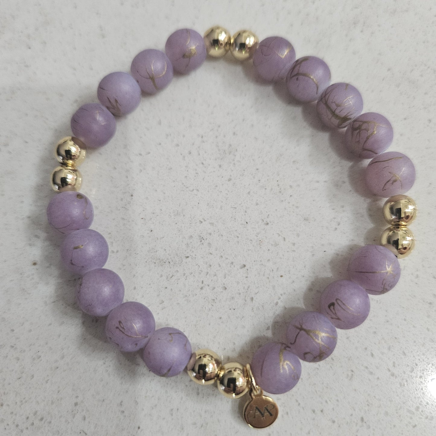 Purple and Gold Bracelet