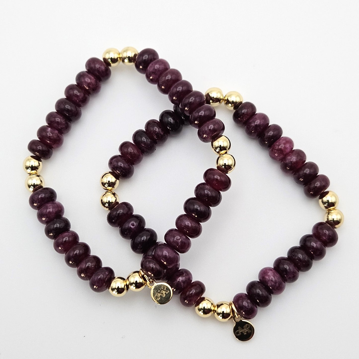 Jade Plum Burgundy Bracelet