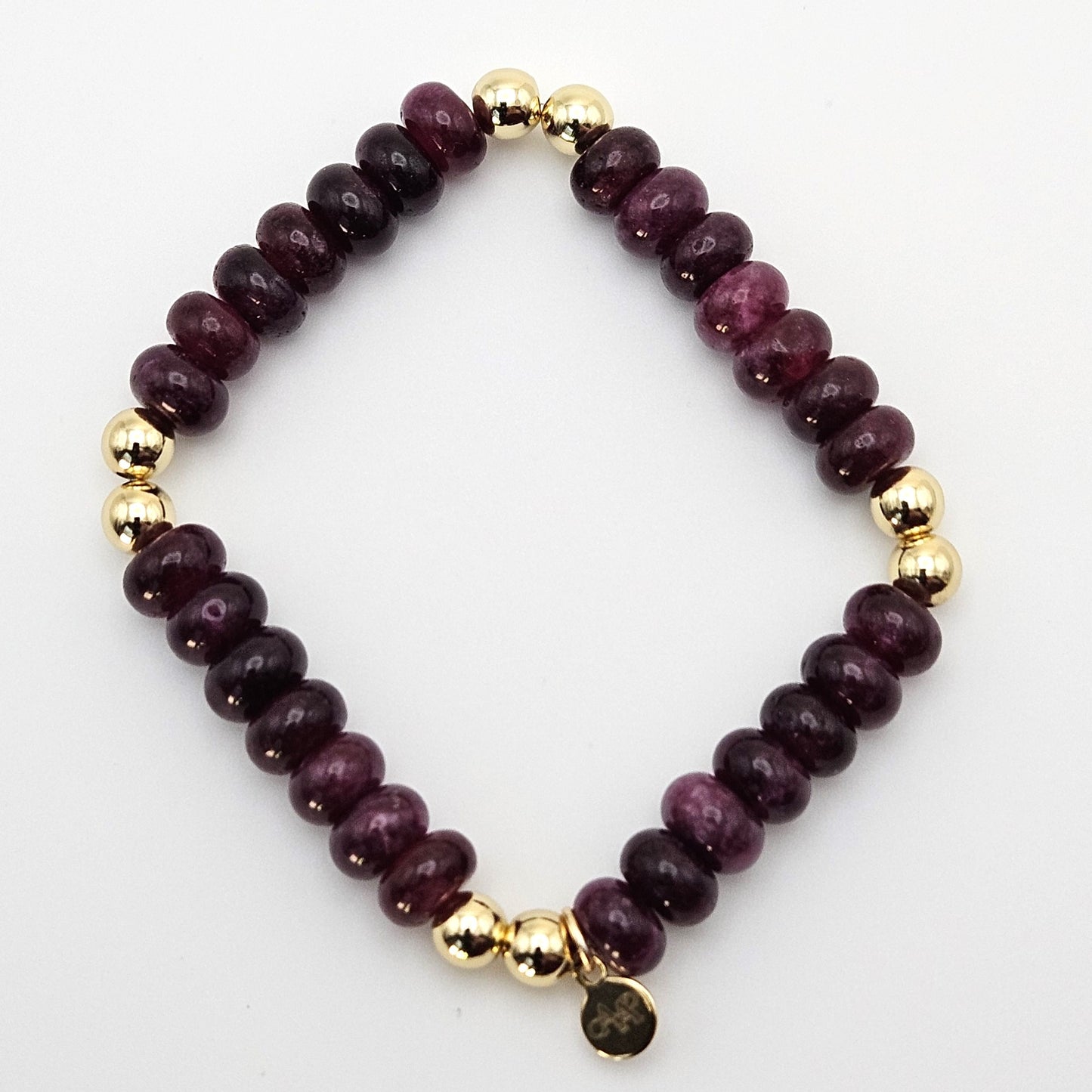 Jade Plum Burgundy Bracelet