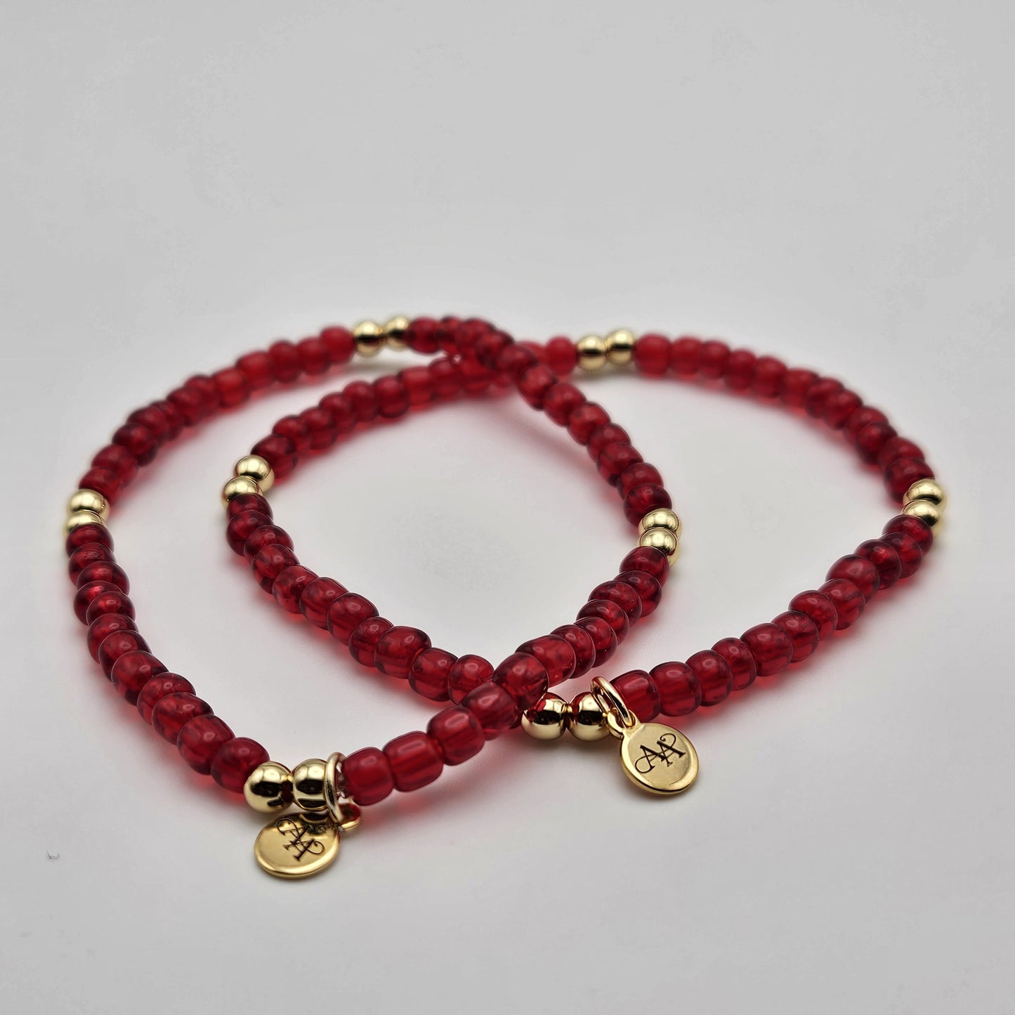 Clara Red Seed Bead Bracelet