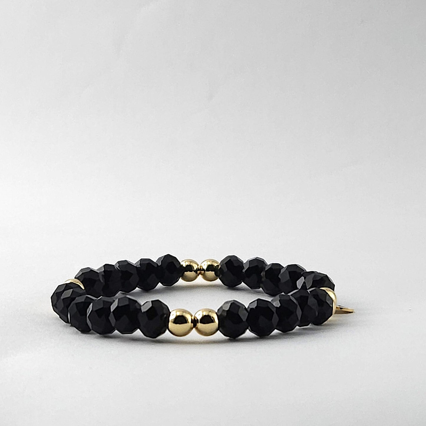 Classic Ava Black Faceted Bracelet