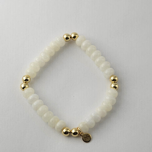 Jade Cream Bracelet