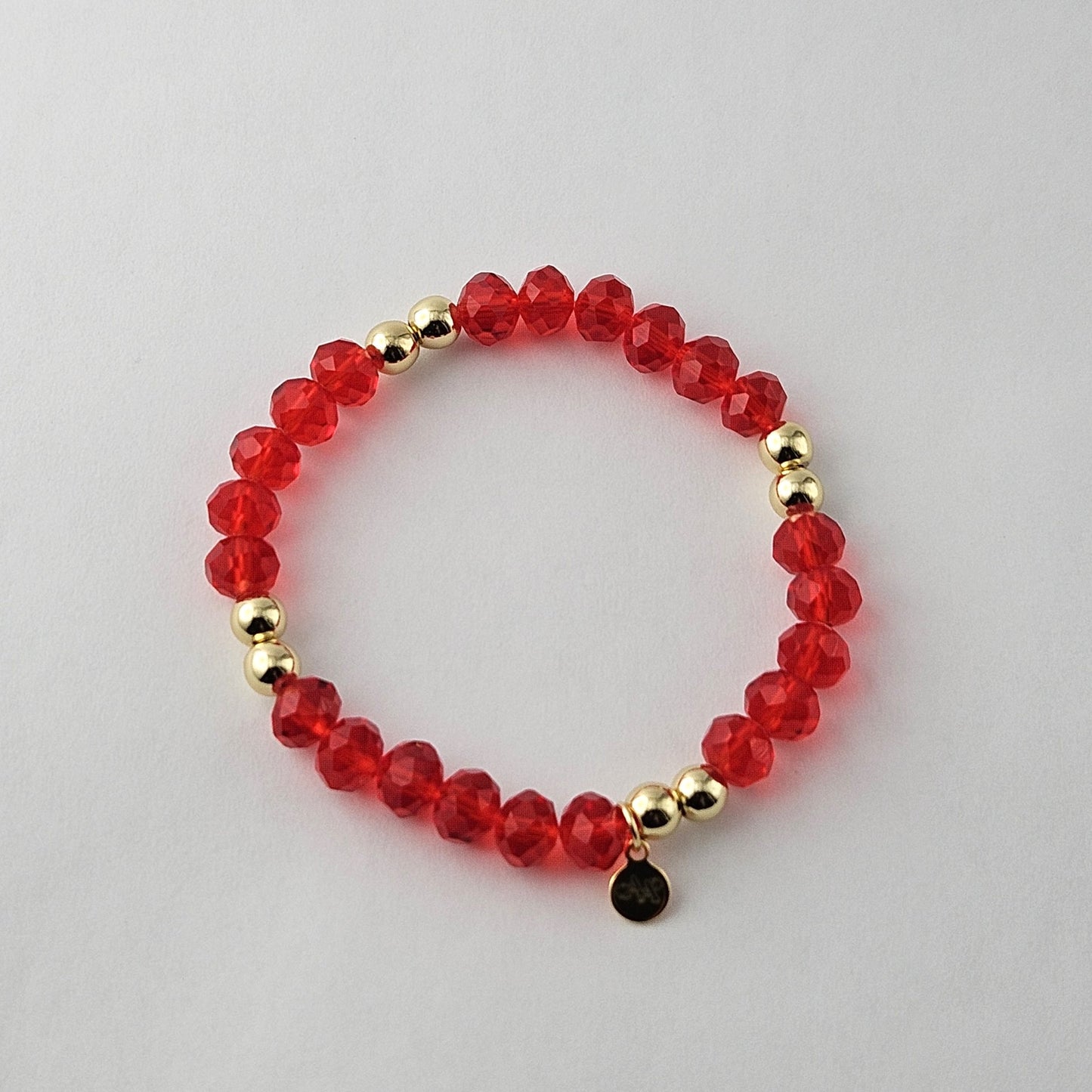 Red Faceted Bracelet