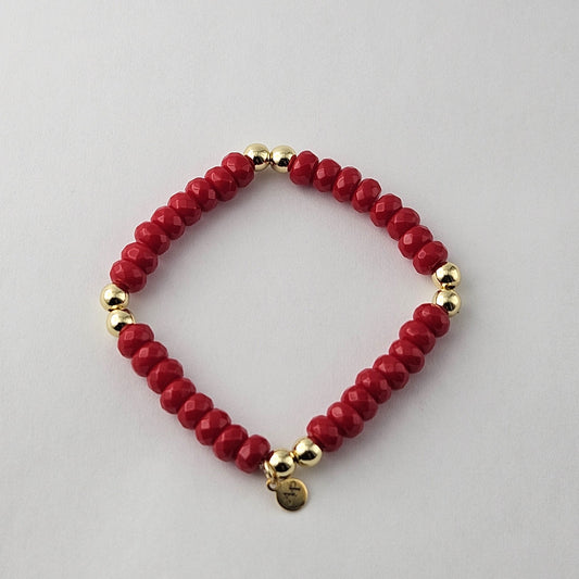 Red Rondelle Bracelet
