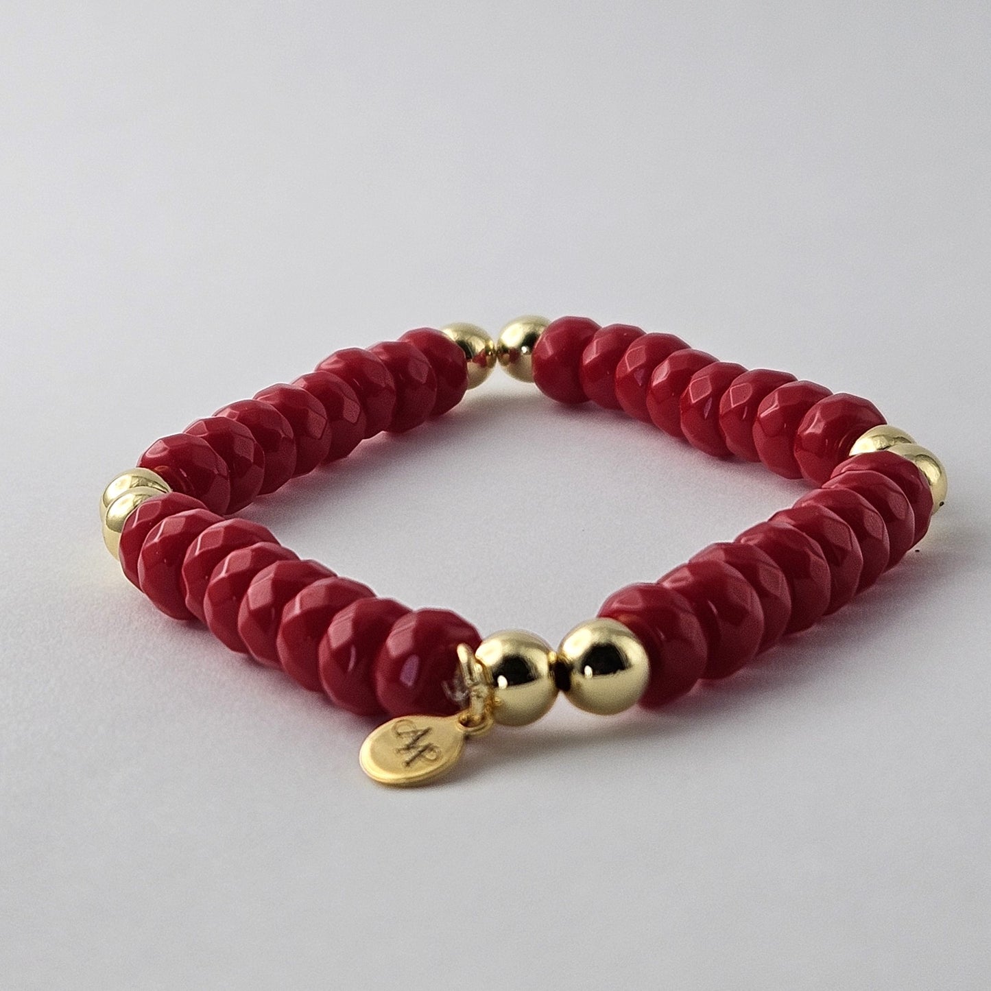 Red Rondelle Bracelet