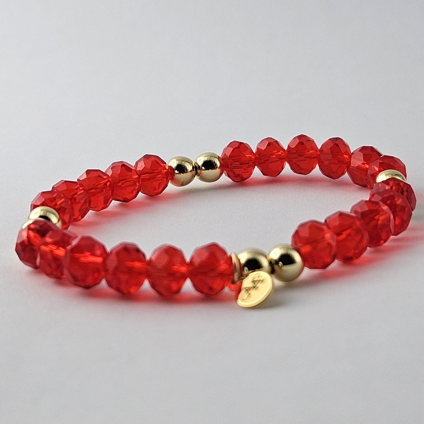 Red Faceted Bracelet