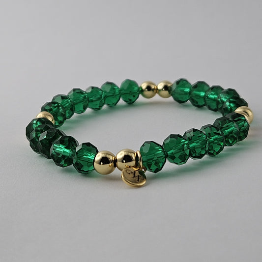 Green Faceted Bracelet